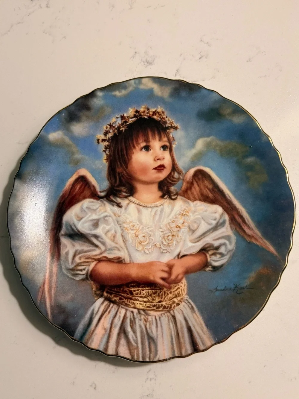 Vintage 1994 Sandra Kuck “Angel of Hope” Limited Edition Collector Plate